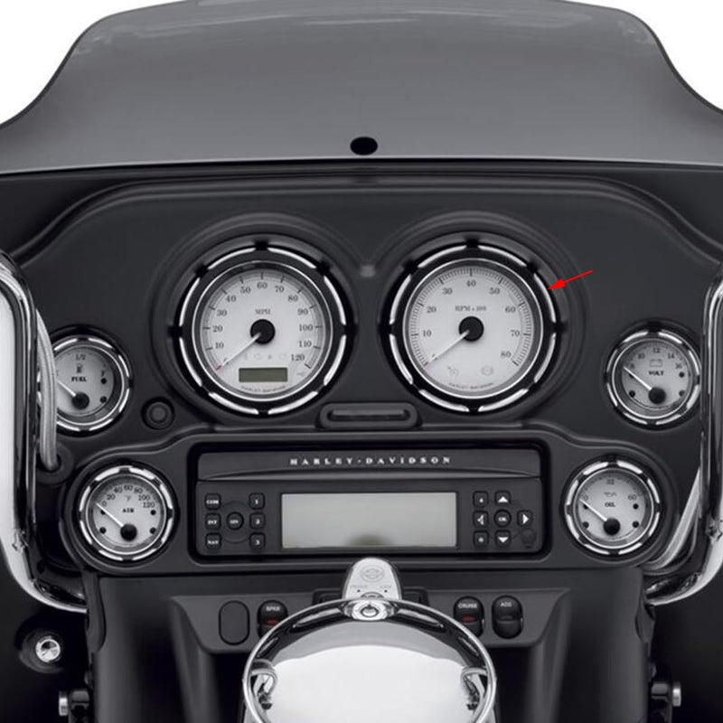 ALLOYFORGE Speedometer Gauge Bezel Kit for Harley Street Glide, Electra Glide, Road Glide, Trike, 1996-2013 (Chromed) - Image 4